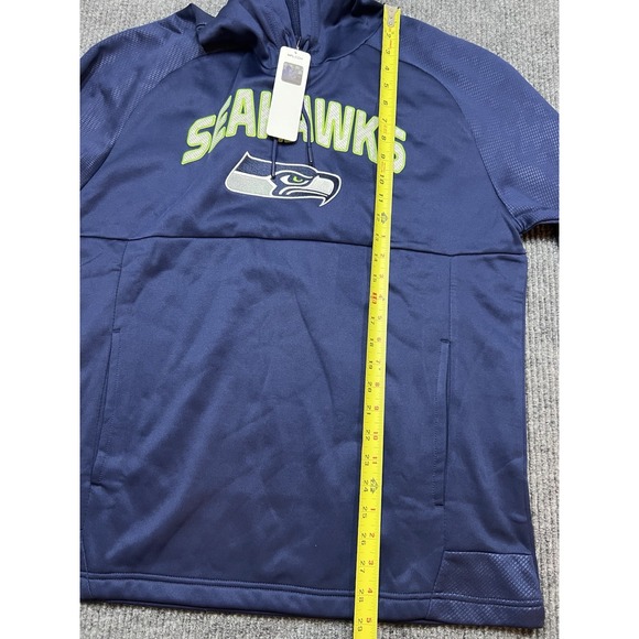 NWT NFL Apparel Seattle Seahawks NFL Mens Hoodie Sweatshirt Large Dri-fit Stitch - Picture 11 of 13